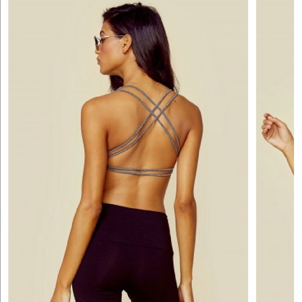 Indah Prosecco Solid String Bralette Small